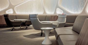 Modern futuristic lounge